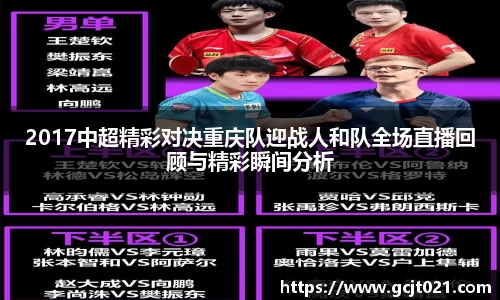 2017中超精彩对决重庆队迎战人和队全场直播回顾与精彩瞬间分析